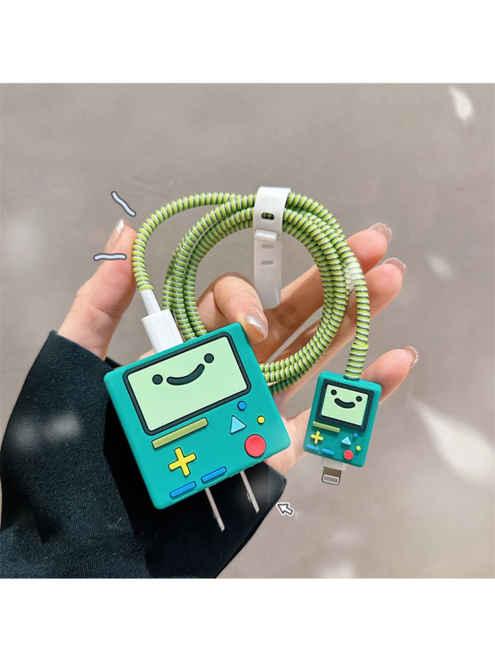 Adventure Time BMO iPhone Charger Cable Protectors P16 (Made in USA)